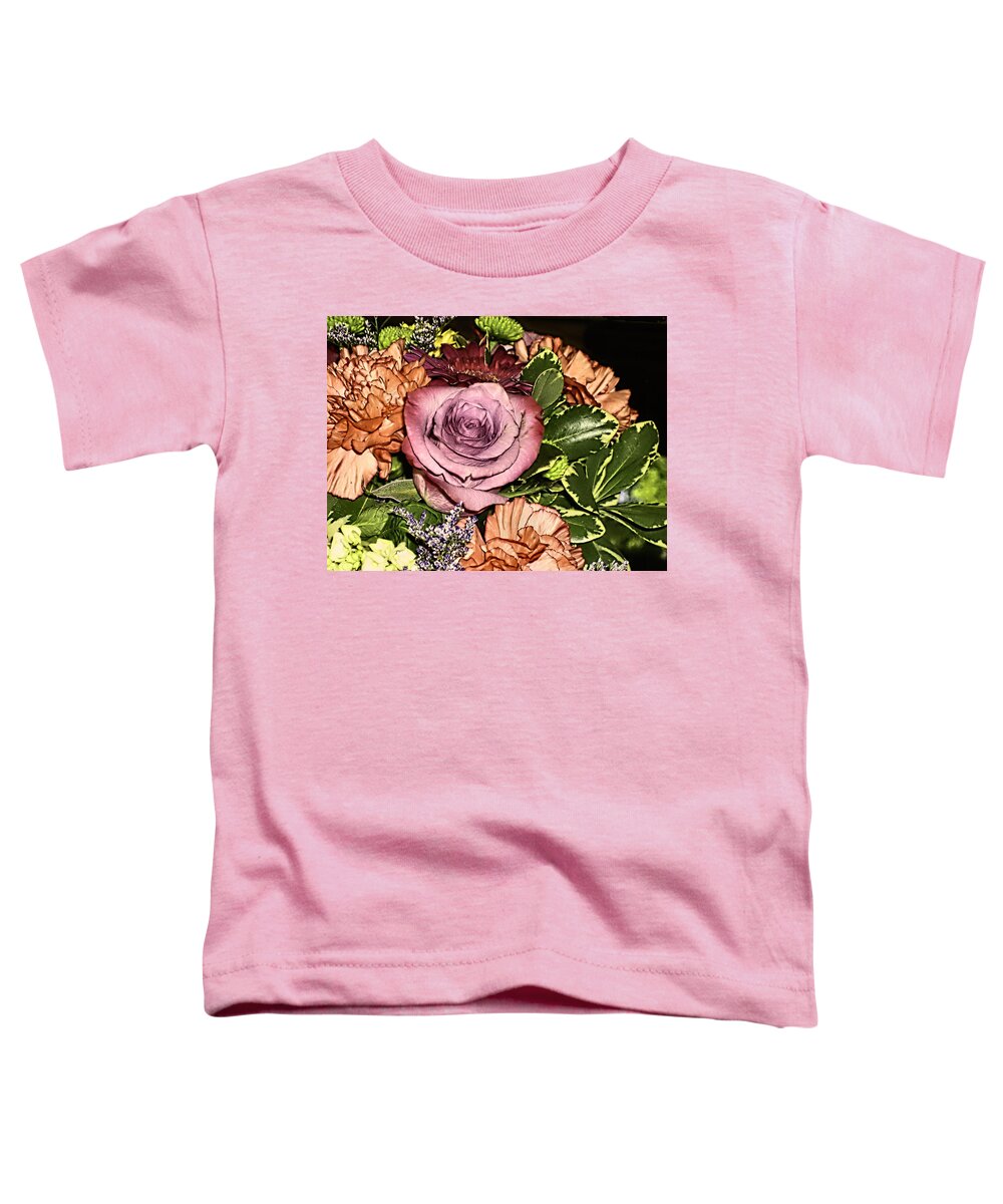 Rose Toddler T-Shirt featuring the photograph Rose and Friends by Lin Grosvenor