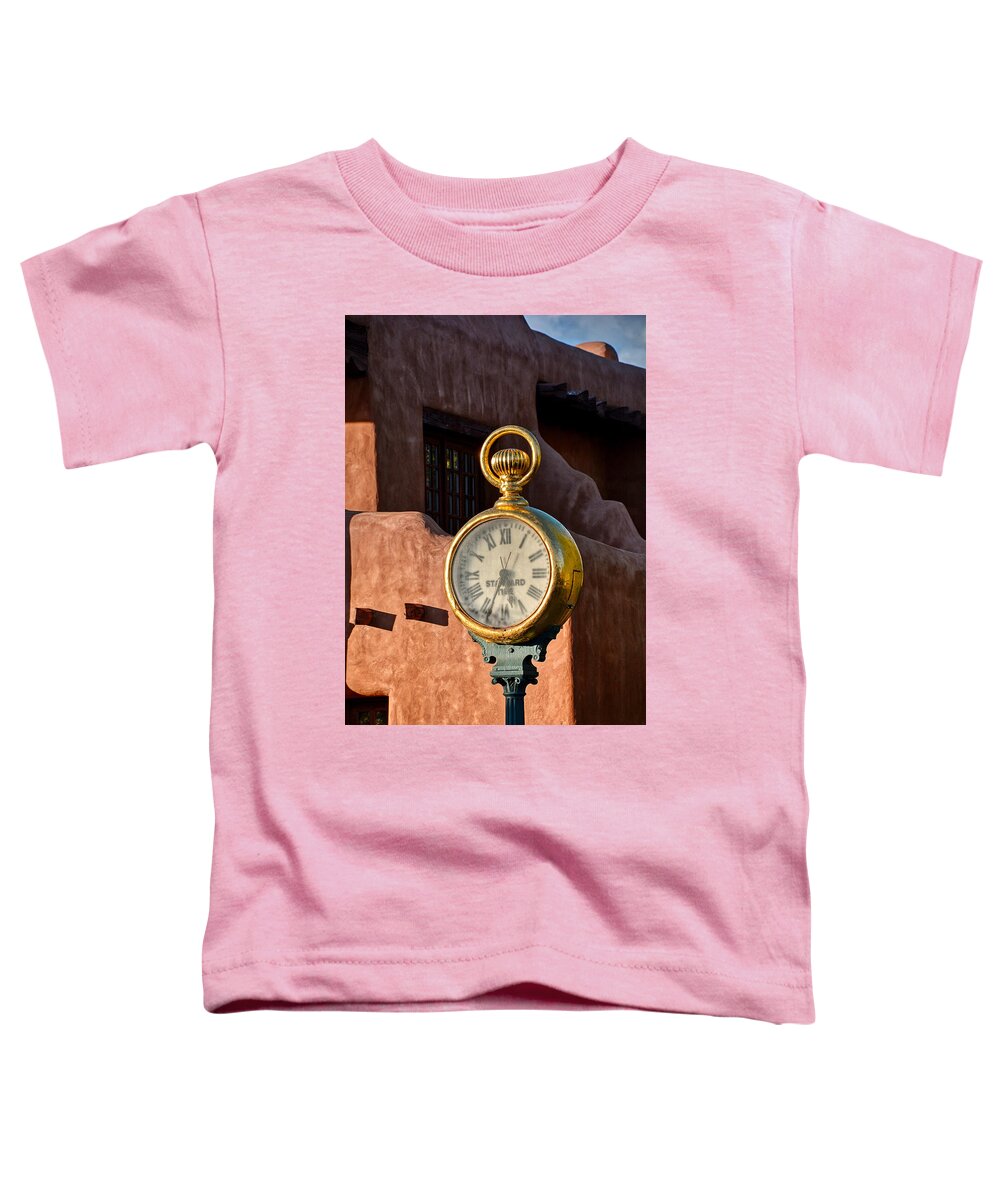 Santa Fe Toddler T-Shirt featuring the photograph Santa Fe Plaza Study 5 by Robert Meyers-Lussier