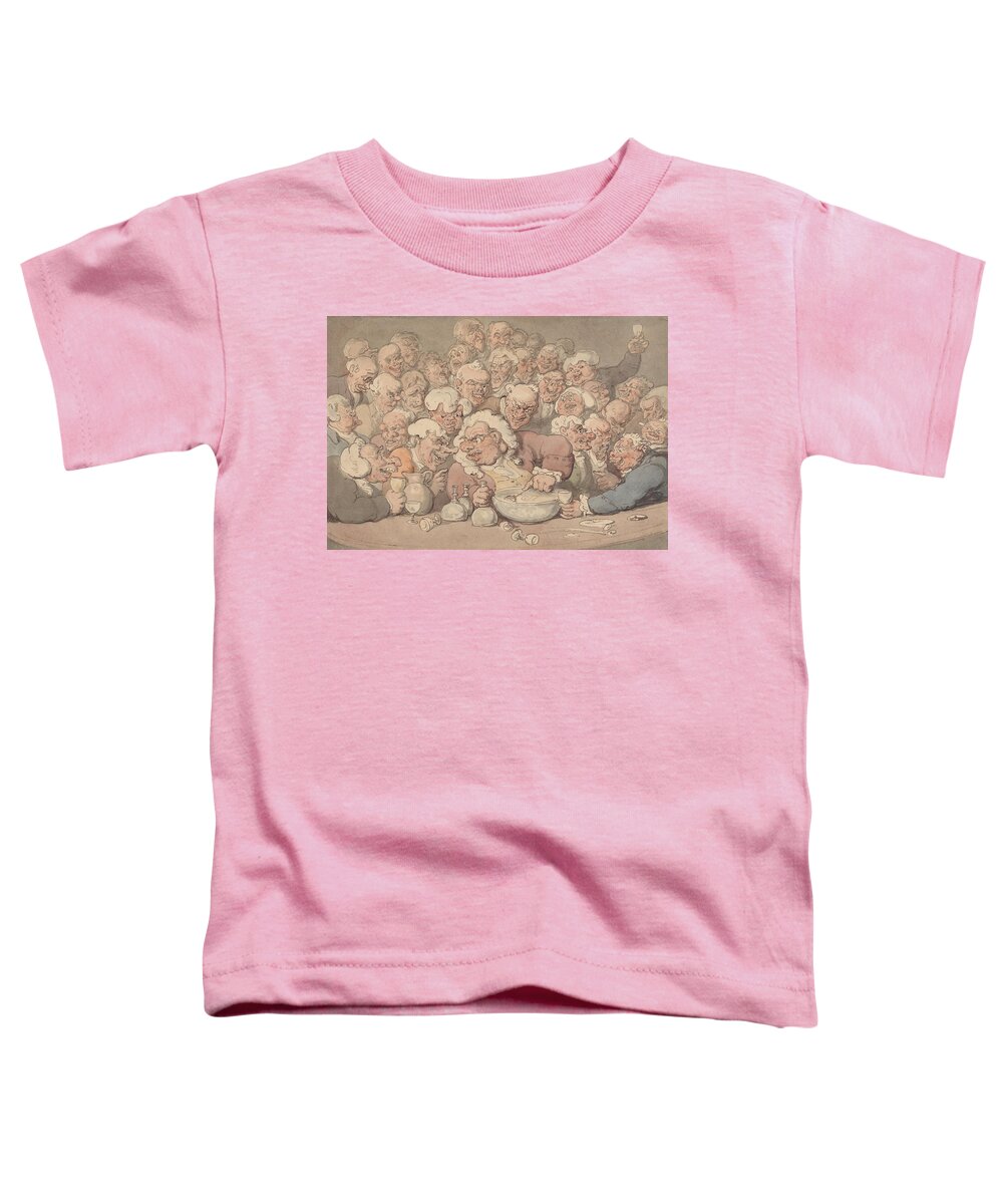 19th Century Art Toddler T-Shirt featuring the drawing Serving Punch by Thomas Rowlandson