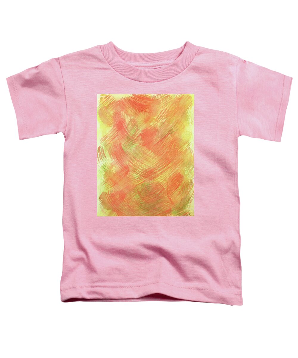 Soft Orange Colors Number 2 Toddler T-Shirt featuring the painting Soft Orange Colors 2 by Annette M Stevenson