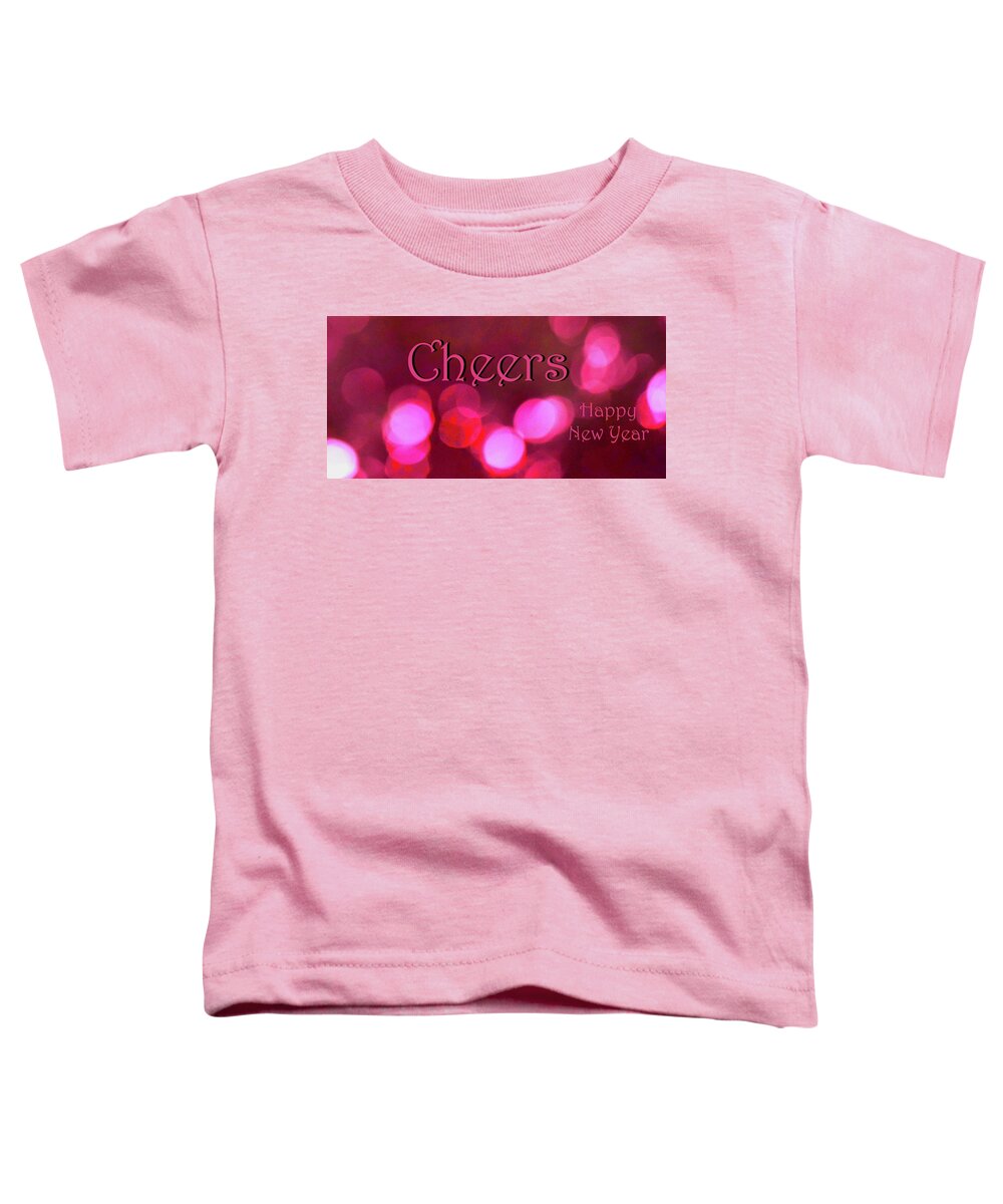 Toast Toddler T-Shirt featuring the photograph Sparkling Pink Glow Cheers Too by Debra Grace Addison