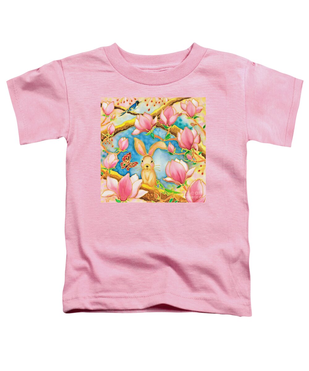 Spring Toddler T-Shirt featuring the painting Spring has come by Hisayo OHTA
