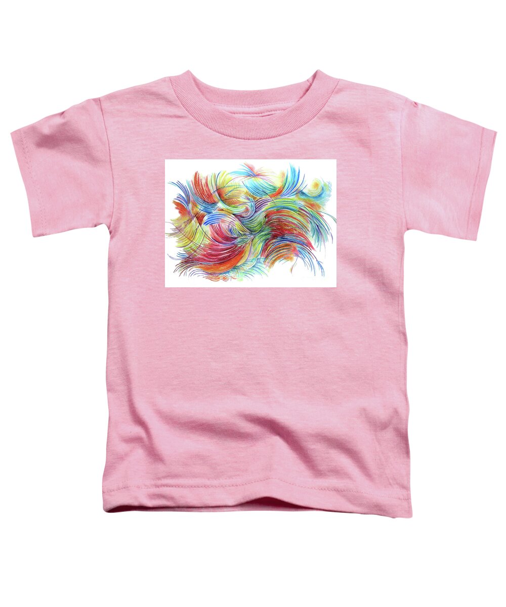 Pastels Toddler T-Shirt featuring the mixed media Sublime by Rosanne Licciardi