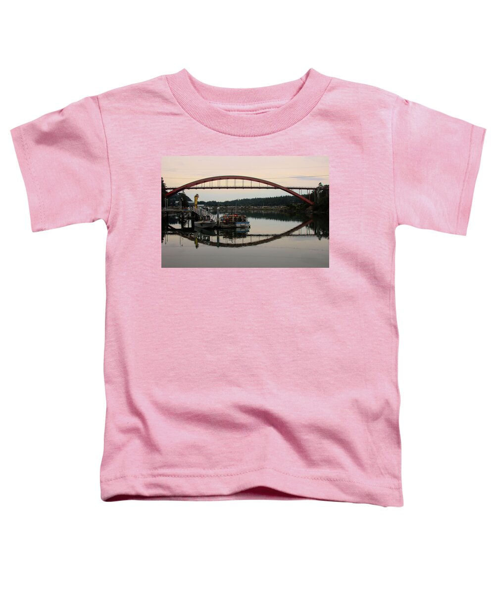 Laconner Toddler T-Shirt featuring the photograph Sunset in LaConner by Cathy Anderson