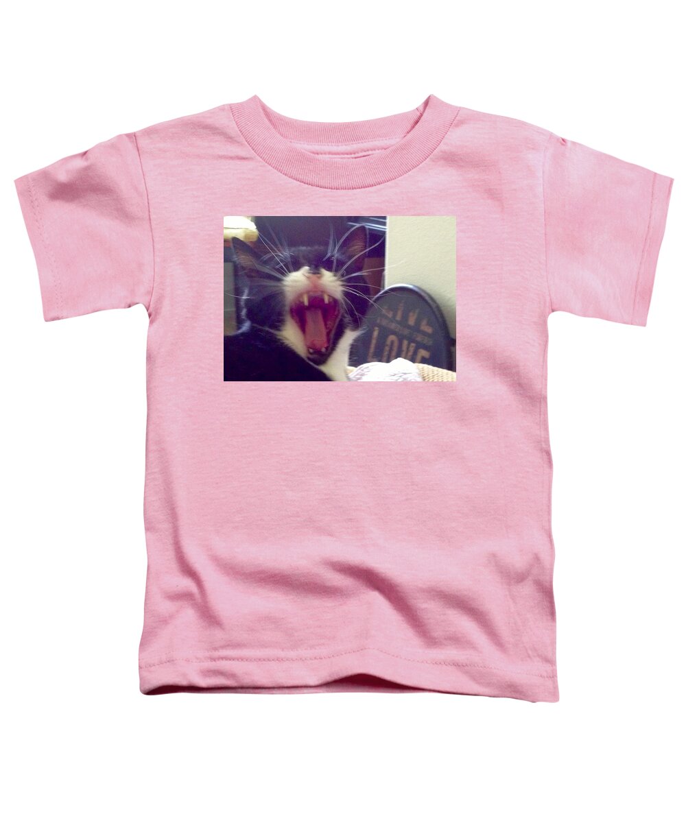 Elvis Toddler T-Shirt featuring the photograph Scary Vampire Yawn by Debra Grace Addison