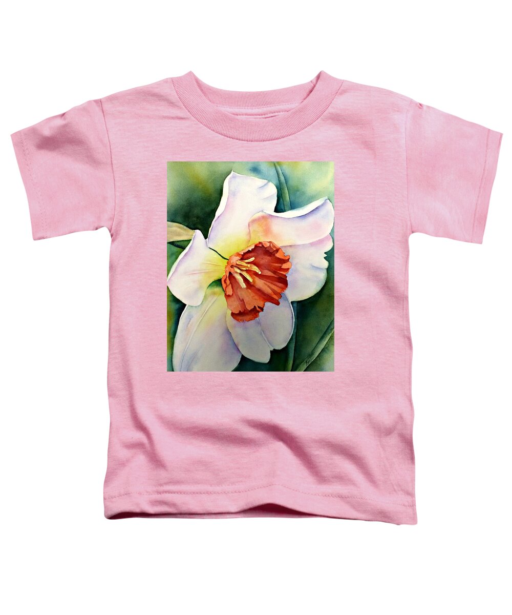 Flower Toddler T-Shirt featuring the painting White Beauty by Beth Fontenot