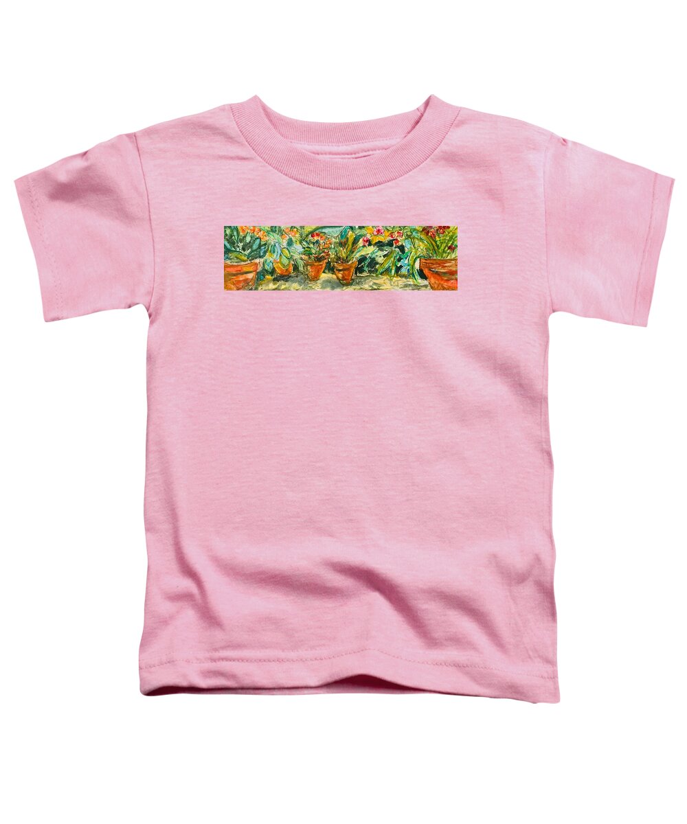 Wild Orchid Toddler T-Shirt featuring the mixed media Wild Orchid by Julia Malakoff