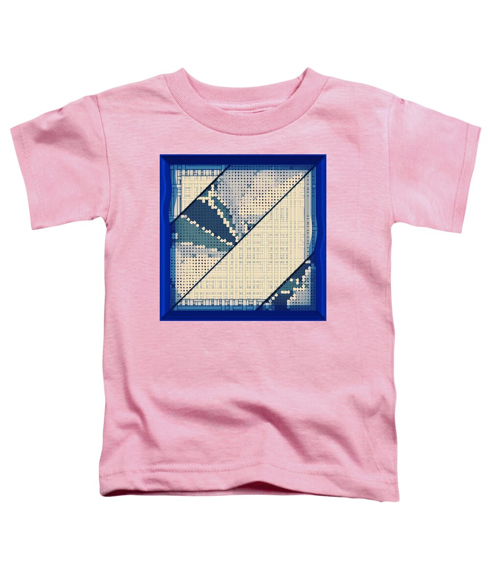 Blue Toddler T-Shirt featuring the digital art # 50 by Marko Sabotin