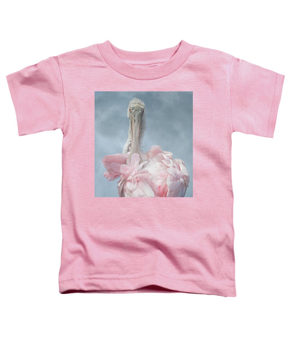 Pink Toddler T-Shirt featuring the photograph A Roseate Spoonbill #1 by Sylvia Goldkranz