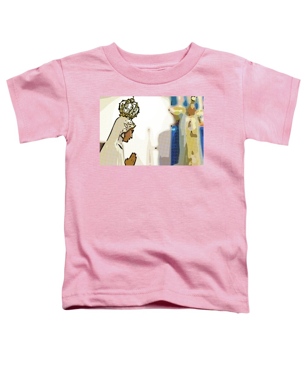 Christ Toddler T-Shirt featuring the photograph FINE ART ILLUSTRATION of The Blessed Virgin Mary #1 by Vivida Photo PC