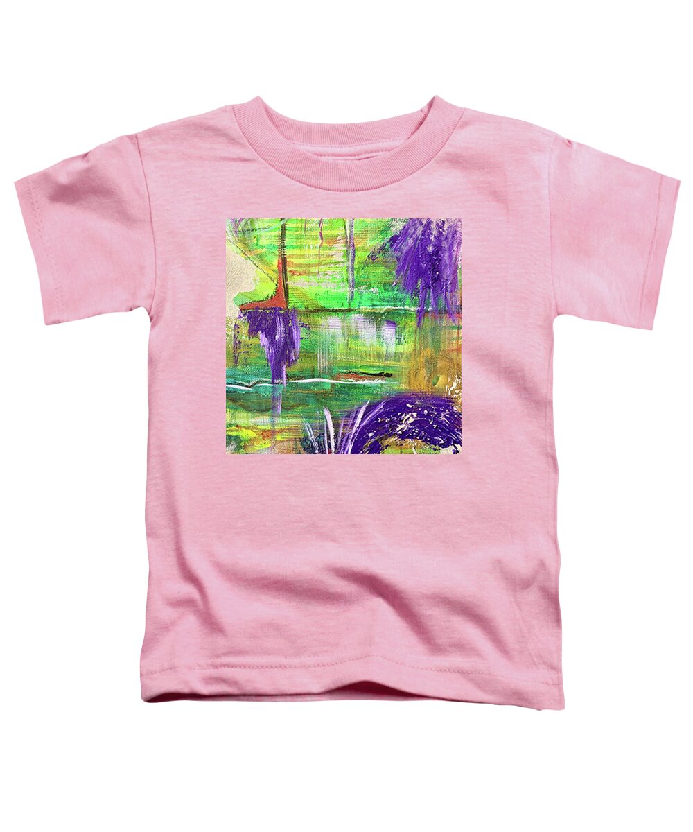 Abstract Toddler T-Shirt featuring the mixed media Justin #1 by Laura Jaffe