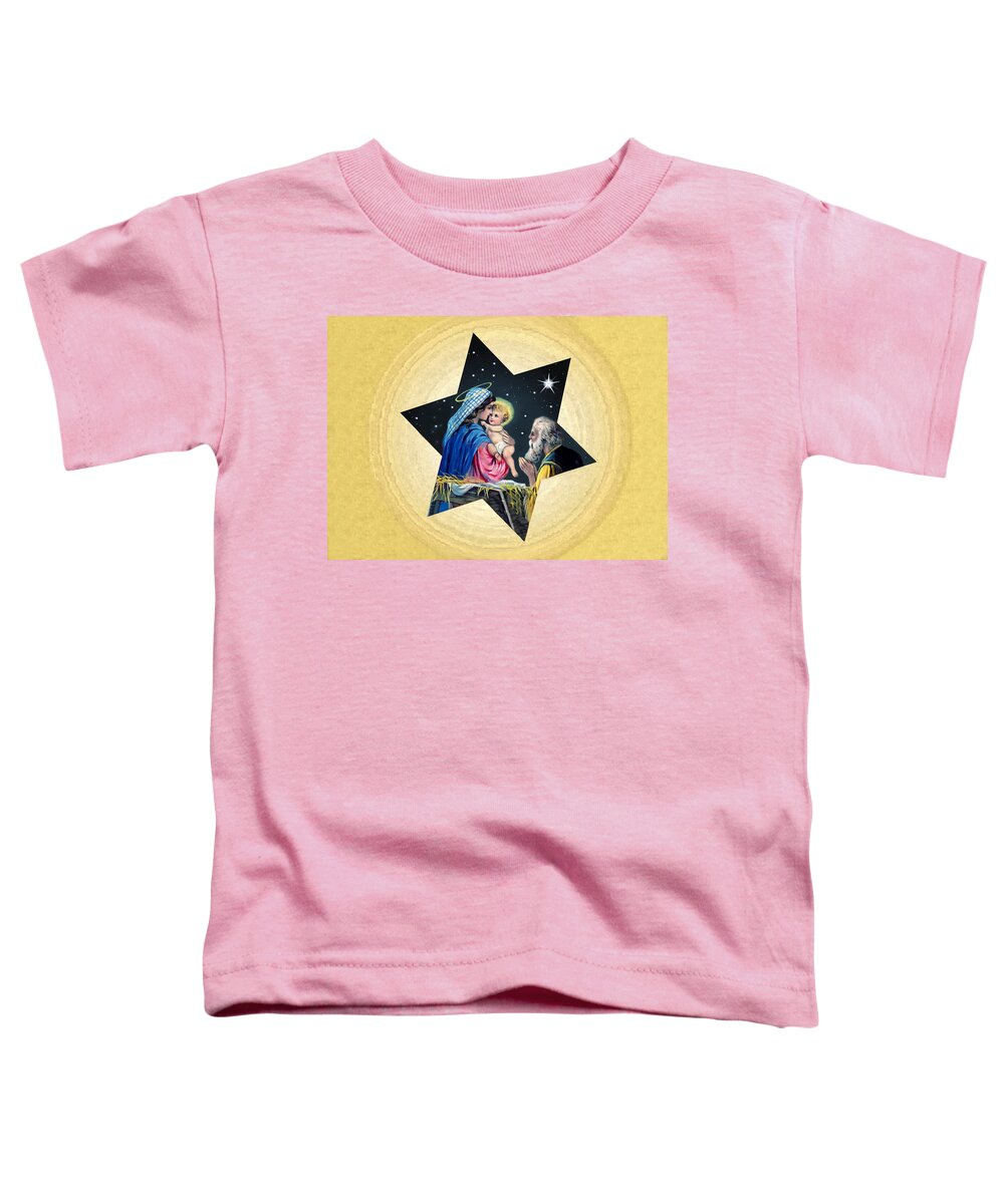 Nativity Toddler T-Shirt featuring the photograph The Nativity Birth Of Jesus #2 by Sandi OReilly
