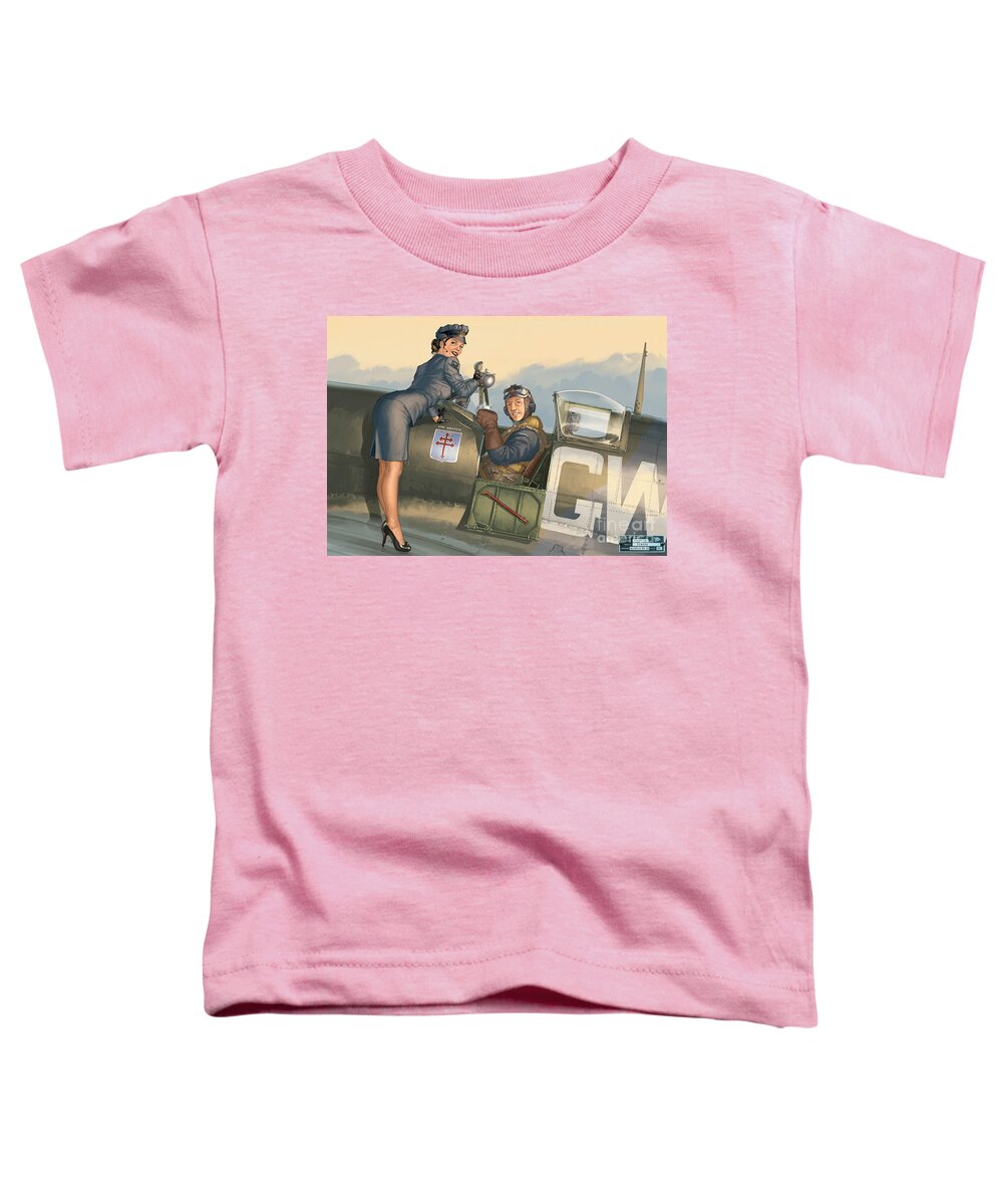 World Toddler T-Shirt featuring the photograph WW2 Pinup #1 by Action