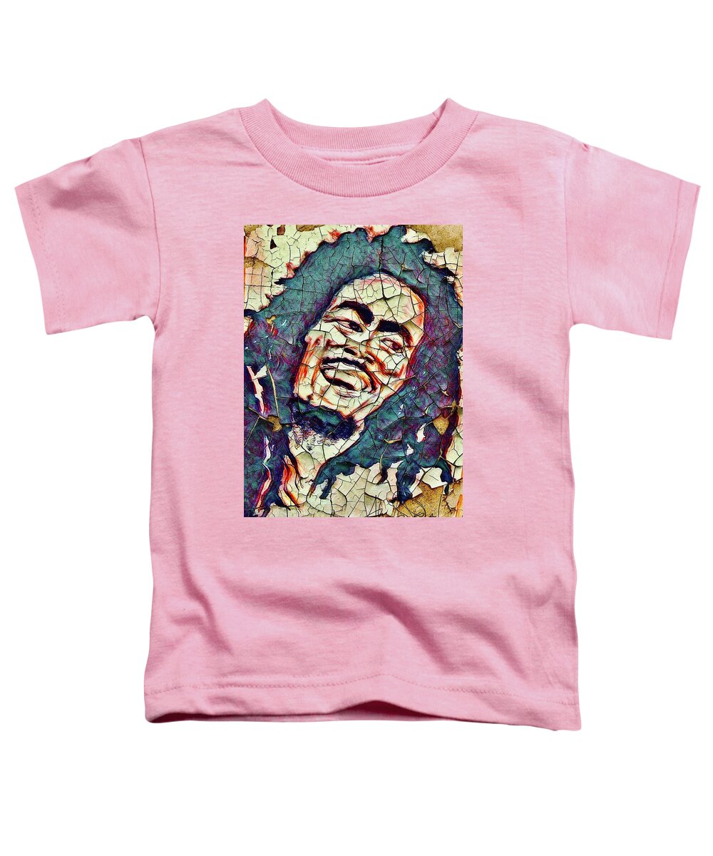  Toddler T-Shirt featuring the mixed media One Love by Angie ONeal