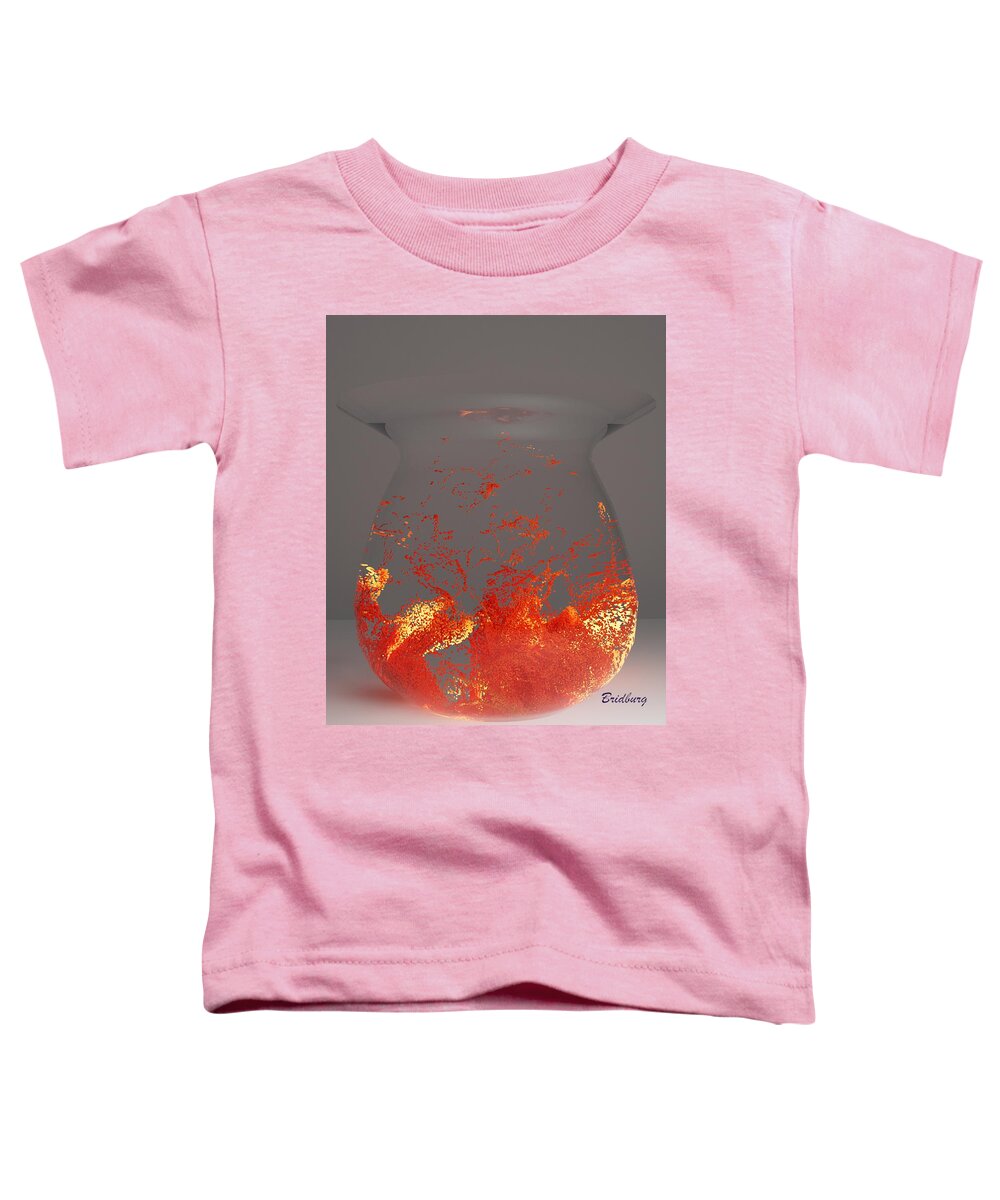 Nft Toddler T-Shirt featuring the digital art 301 Vase Waves by David Bridburg