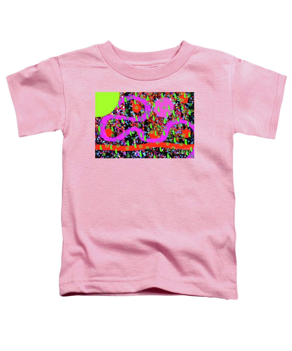 Walter Paul Bebirian: The Bebirian Art Collection Toddler T-Shirt featuring the digital art 4-26-2011abcdefghijklmnopqrtuv by Walter Paul Bebirian