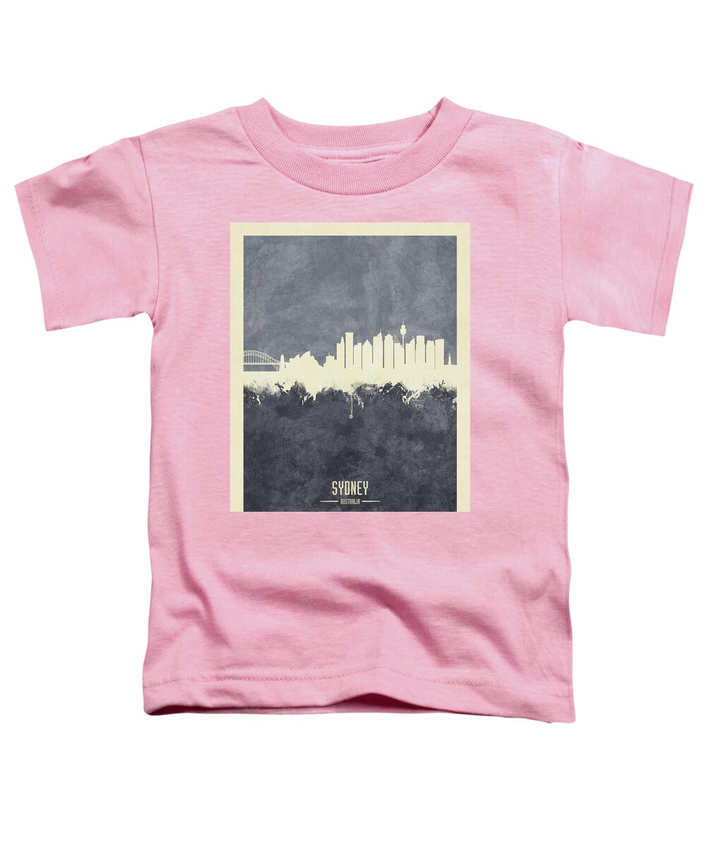 Sydney Toddler T-Shirt featuring the digital art Sydney Australia Skyline #41 by Michael Tompsett