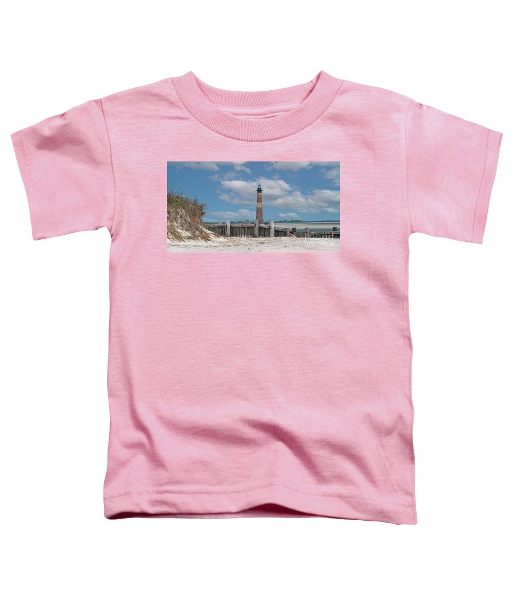 Morris Island Lighthouse Toddler T-Shirt featuring the photograph Folly Beach - Morris Island Lighthouse - Charleston SC Lowcountry8247 by Dale Powell