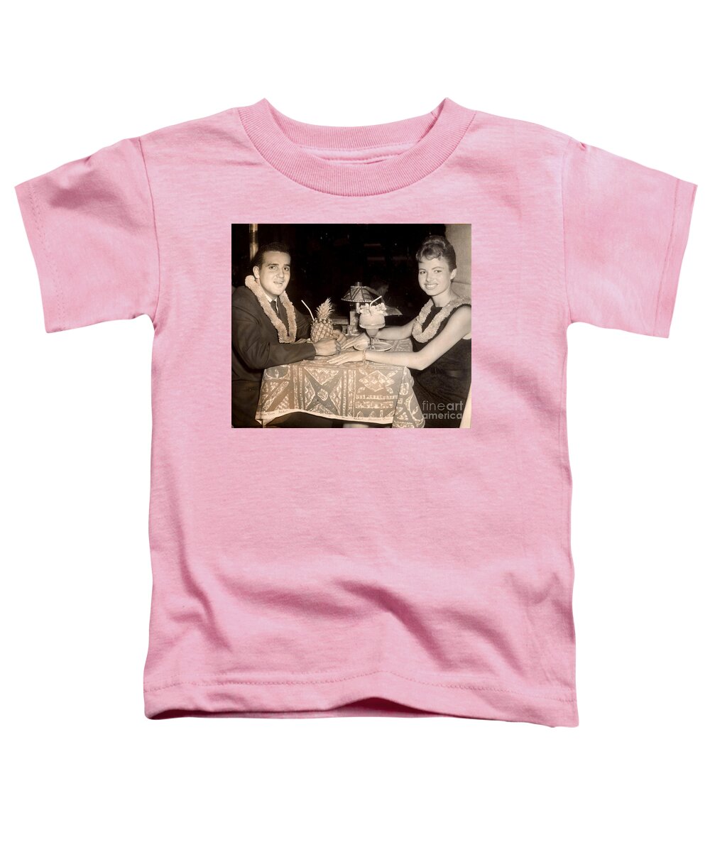 Date.hawaiian Toddler T-Shirt featuring the photograph A Date at the Hawaiian Room by Philip And Robbie Bracco