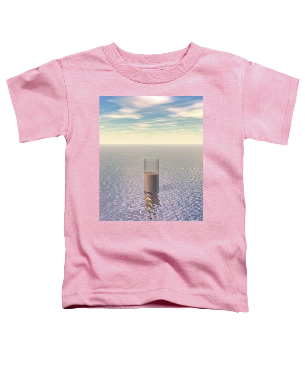 Sand Toddler T-Shirt featuring the digital art A Glass of Sand by Phil Perkins