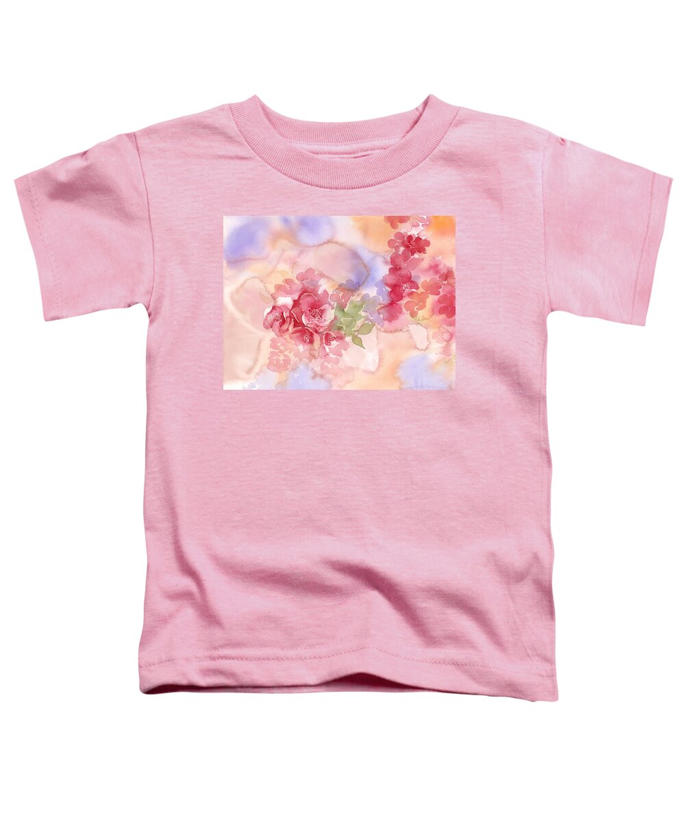 Abstract Toddler T-Shirt featuring the painting Abstract Quince by Espero Art