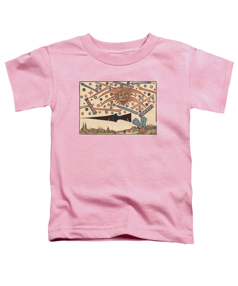 UFOs in Ancient Art. Battle Over Nuremberg or 1561 Celestial Phenomenon  Over Nuremberg. Toddler T-Shirt by Tom Hill - Pixels Merch