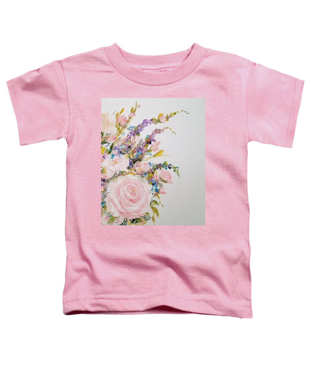 Flowers Toddler T-Shirt featuring the painting April's Pearls right by Judith Rhue