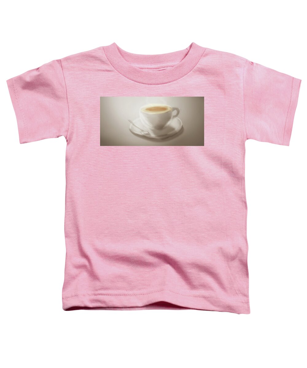 Coffee Toddler T-Shirt featuring the digital art Art - Coffee Time by Matthias Zegveld
