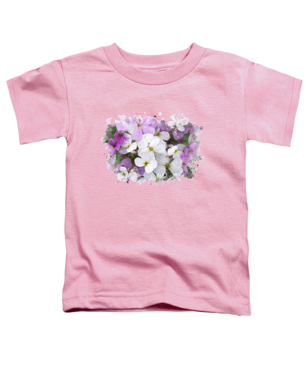 Wildflower Toddler T-Shirt featuring the mixed media Watercolor Wildflowers by Christina Rollo