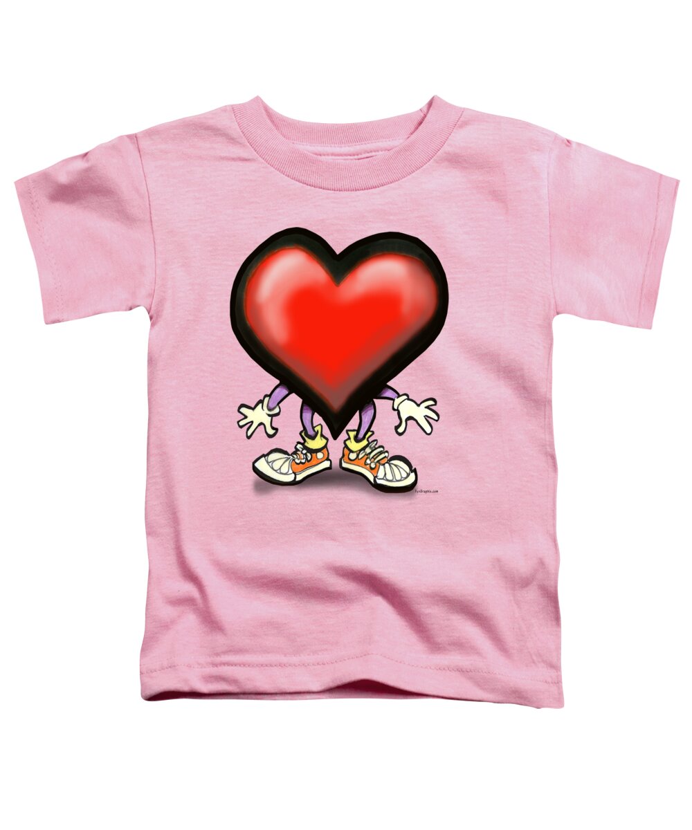 Heart Toddler T-Shirt featuring the painting Big Heart by Kevin Middleton