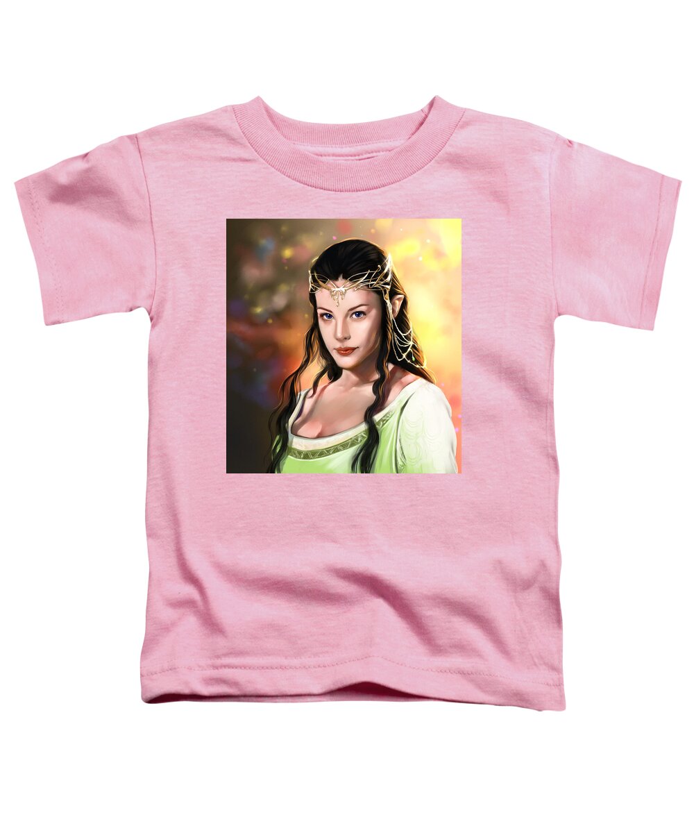 Lord Of The Rings Toddler T-Shirt featuring the digital art Arwen Evenstar - Lord of the Rings by Darko B