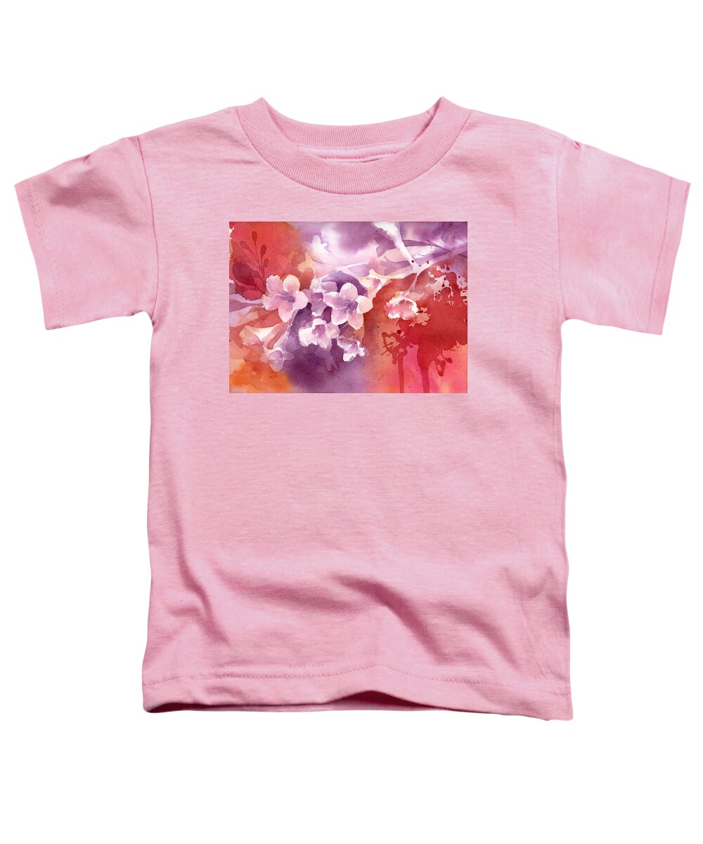 Red Toddler T-Shirt featuring the painting Awakening by Espero Art
