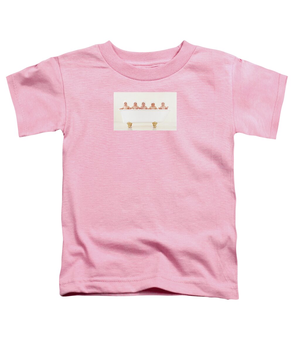 Bathrub Toddler T-Shirt featuring the photograph Bathtub Babies by Anne Geddes