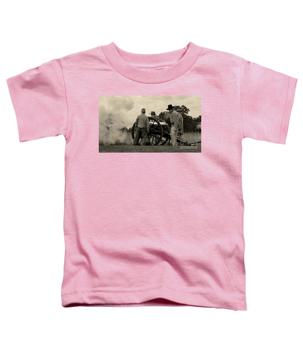 Chickamauga Toddler T-Shirt featuring the photograph Battle of Chickamauga Re-Enacted by Neala McCarten