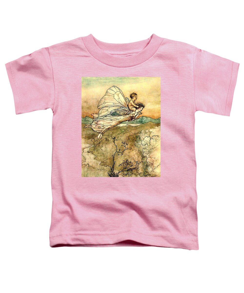 “arthur Rackham” Toddler T-Shirt featuring the digital art Bear The Changeling to My Bower by Patricia Keith