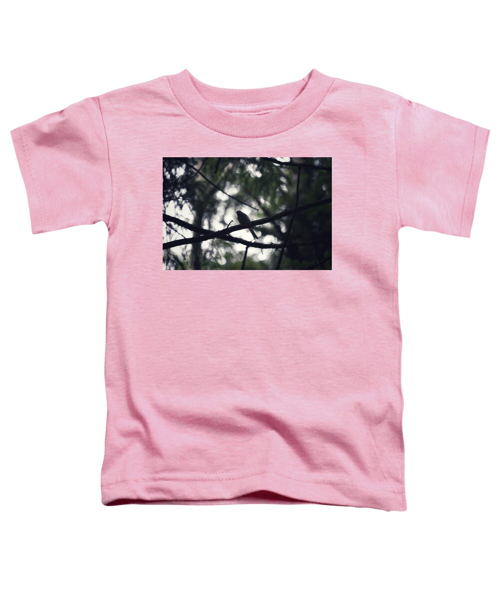 Bird Toddler T-Shirt featuring the photograph Bird at Dusk by Evan Foster