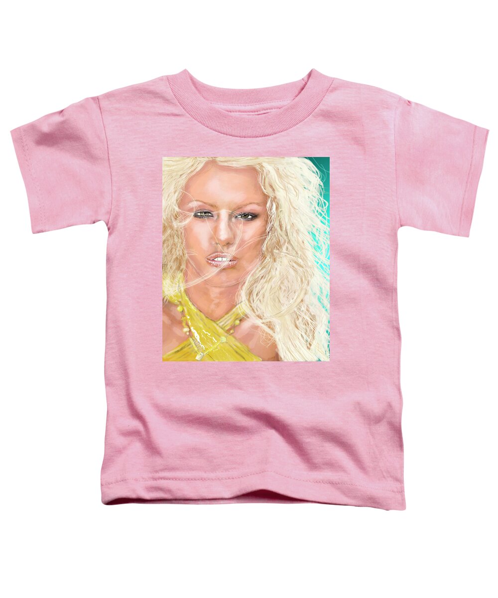 Digital Oils In Corel Painter 2017 Toddler T-Shirt featuring the digital art Blonde Ambition by Rob Hartman