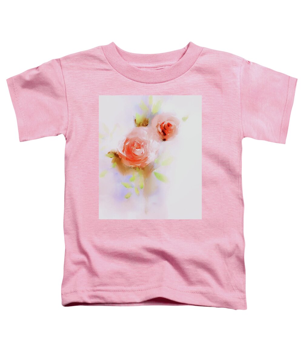 Rose Toddler T-Shirt featuring the painting Blurry Faced Rose by Lisa Kaiser