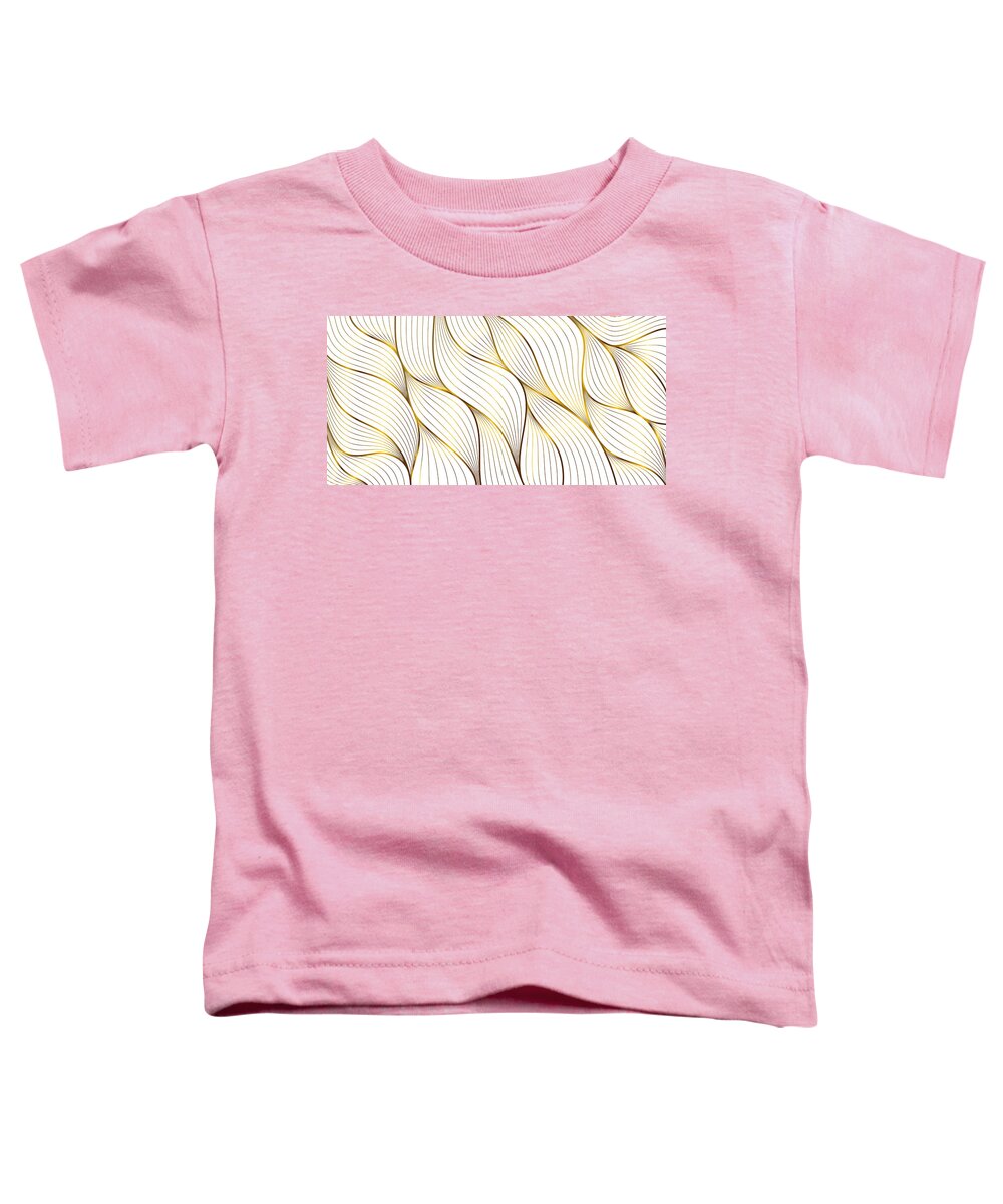 China Flag Toddler T-Shirt featuring the painting Bold Swirl Pattern Geometric Design White by Tony Rubino