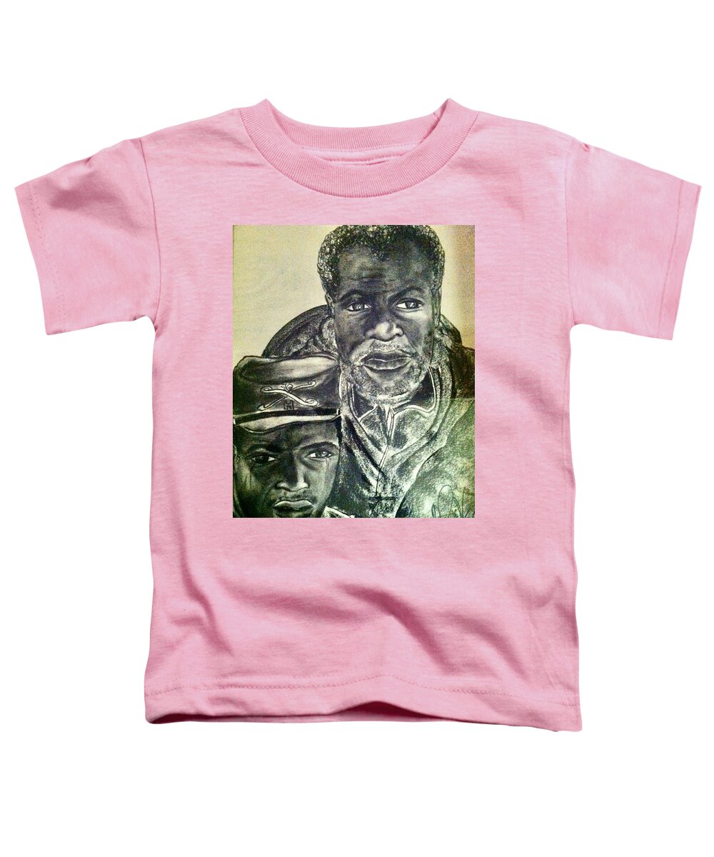 Toddler T-Shirt featuring the mixed media B.Soldier by Angie ONeal