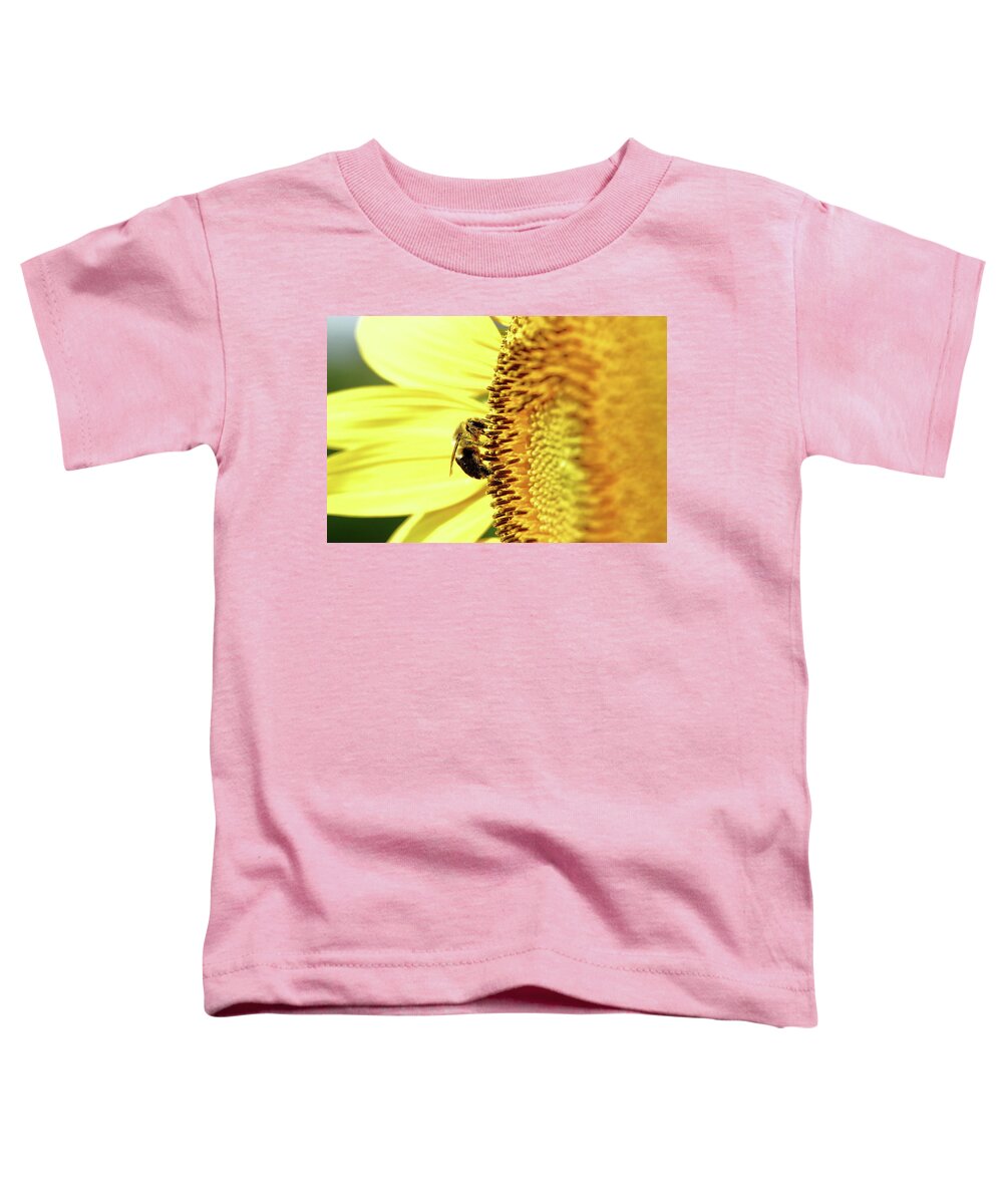 Sunflower Toddler T-Shirt featuring the photograph Busy Bee by Lens Art Photography By Larry Trager