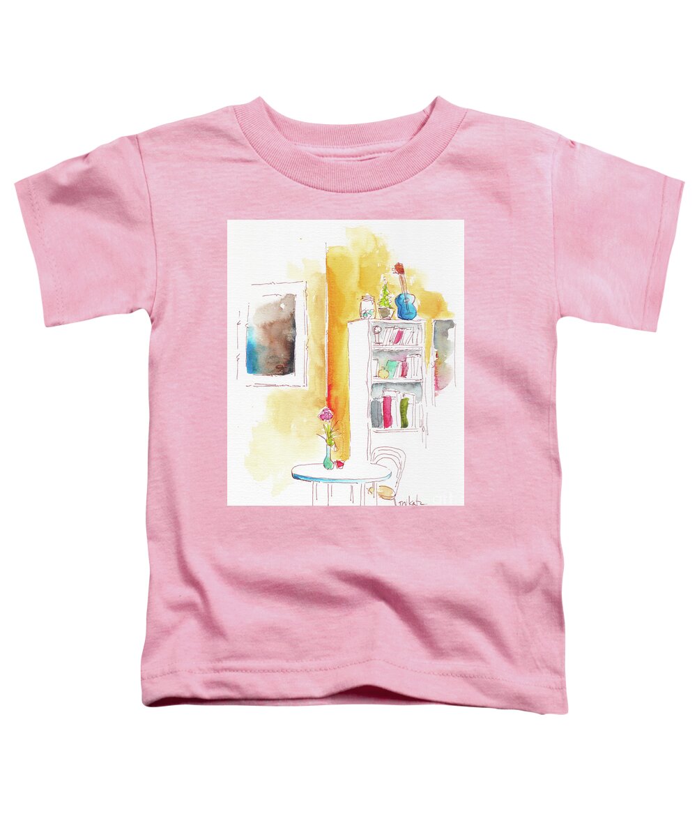 Impressionism Toddler T-Shirt featuring the painting Cafe Ng Sternberk Hradcany Prague by Pat Katz