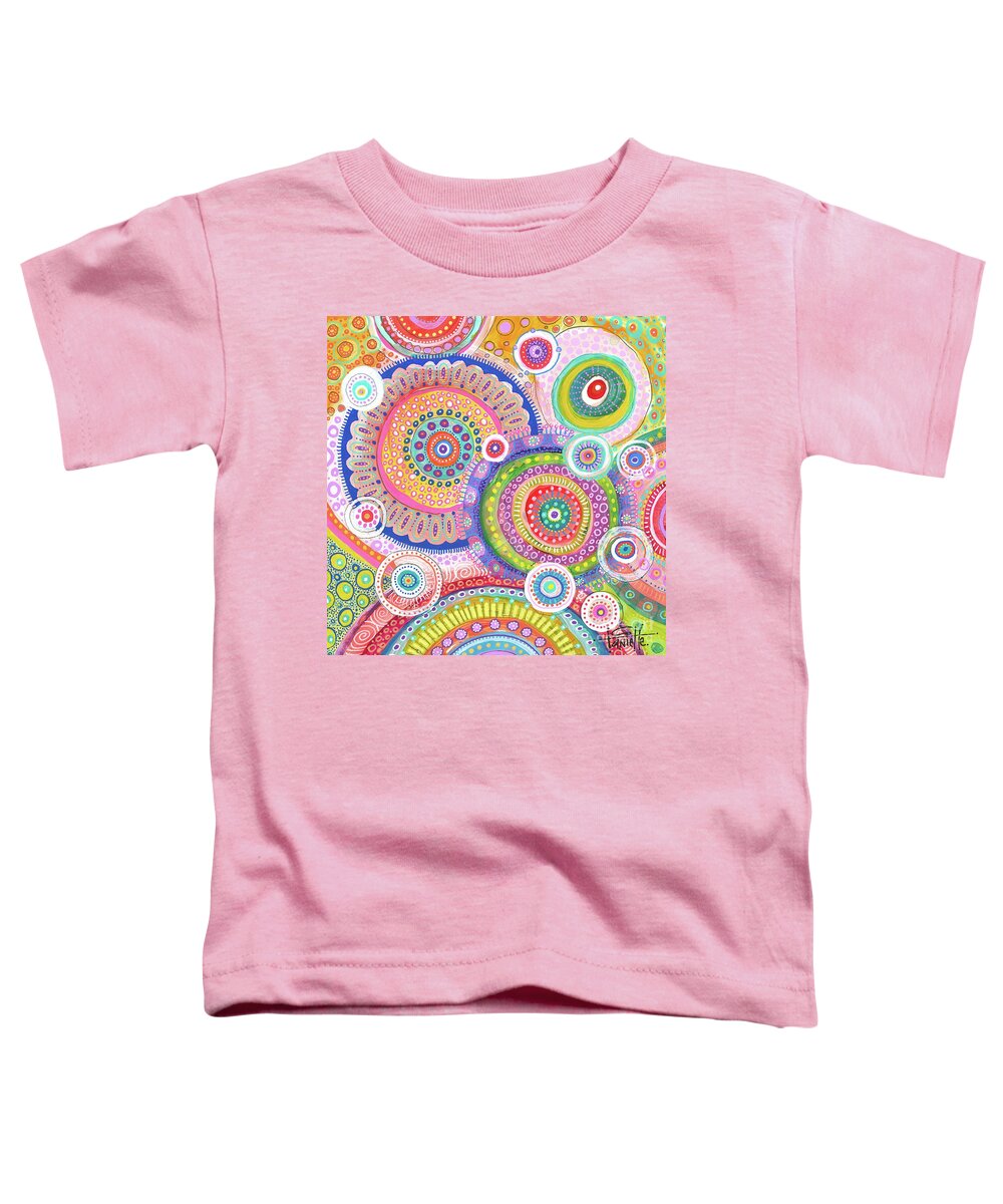 Candy Land Toddler T-Shirt featuring the painting Candy Land by Tanielle Childers