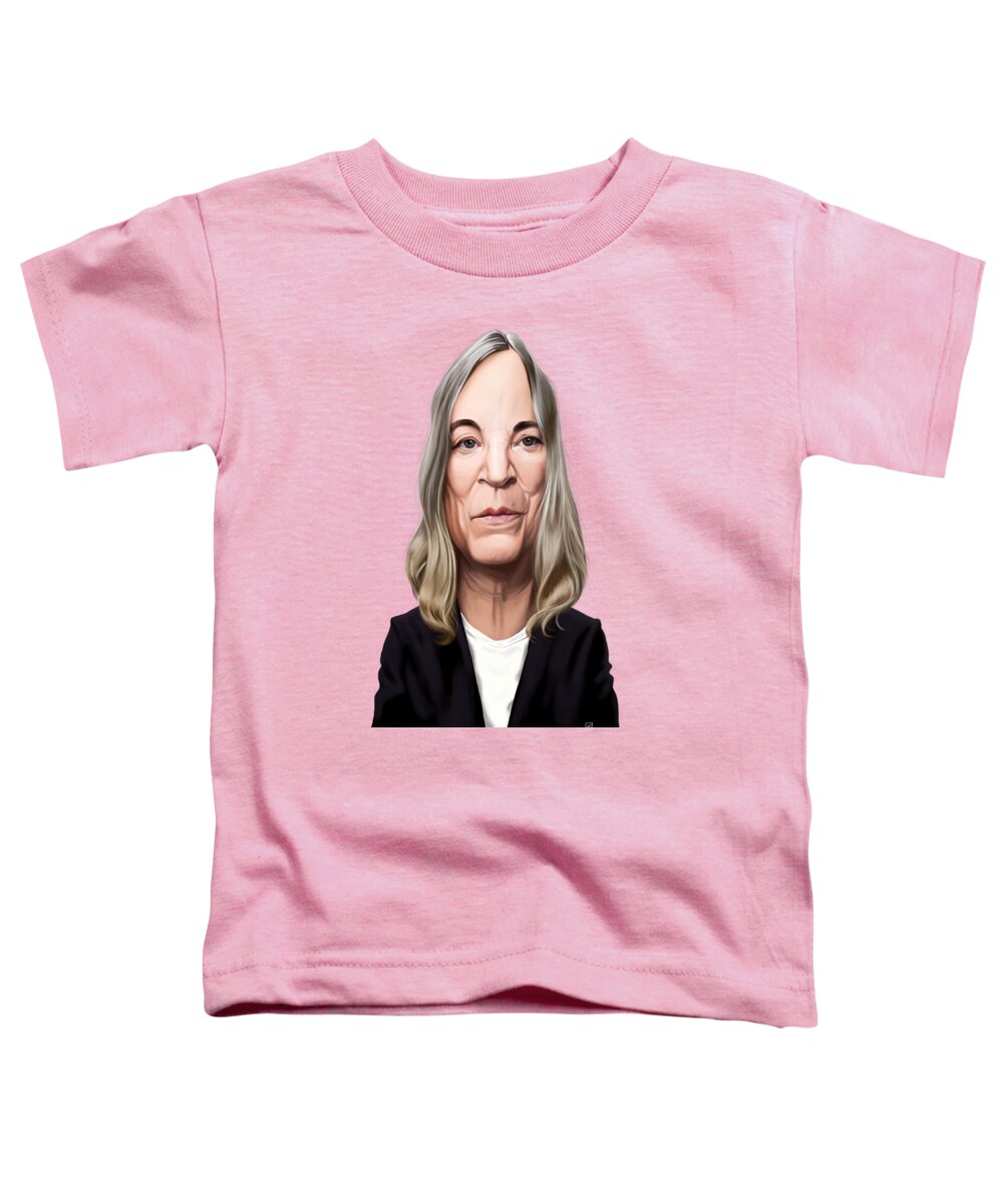 Illustration Toddler T-Shirt featuring the digital art Celebrity Sunday - Patti Smith by Rob Snow
