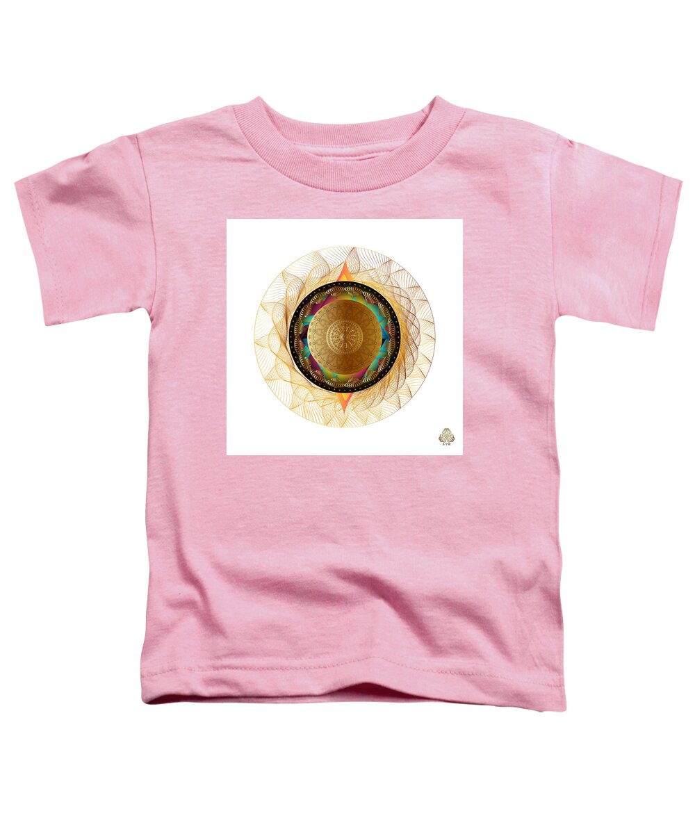 Abstract Graphic Mandala Toddler T-Shirt featuring the digital art Circumplexical No 4113 by Alan Bennington