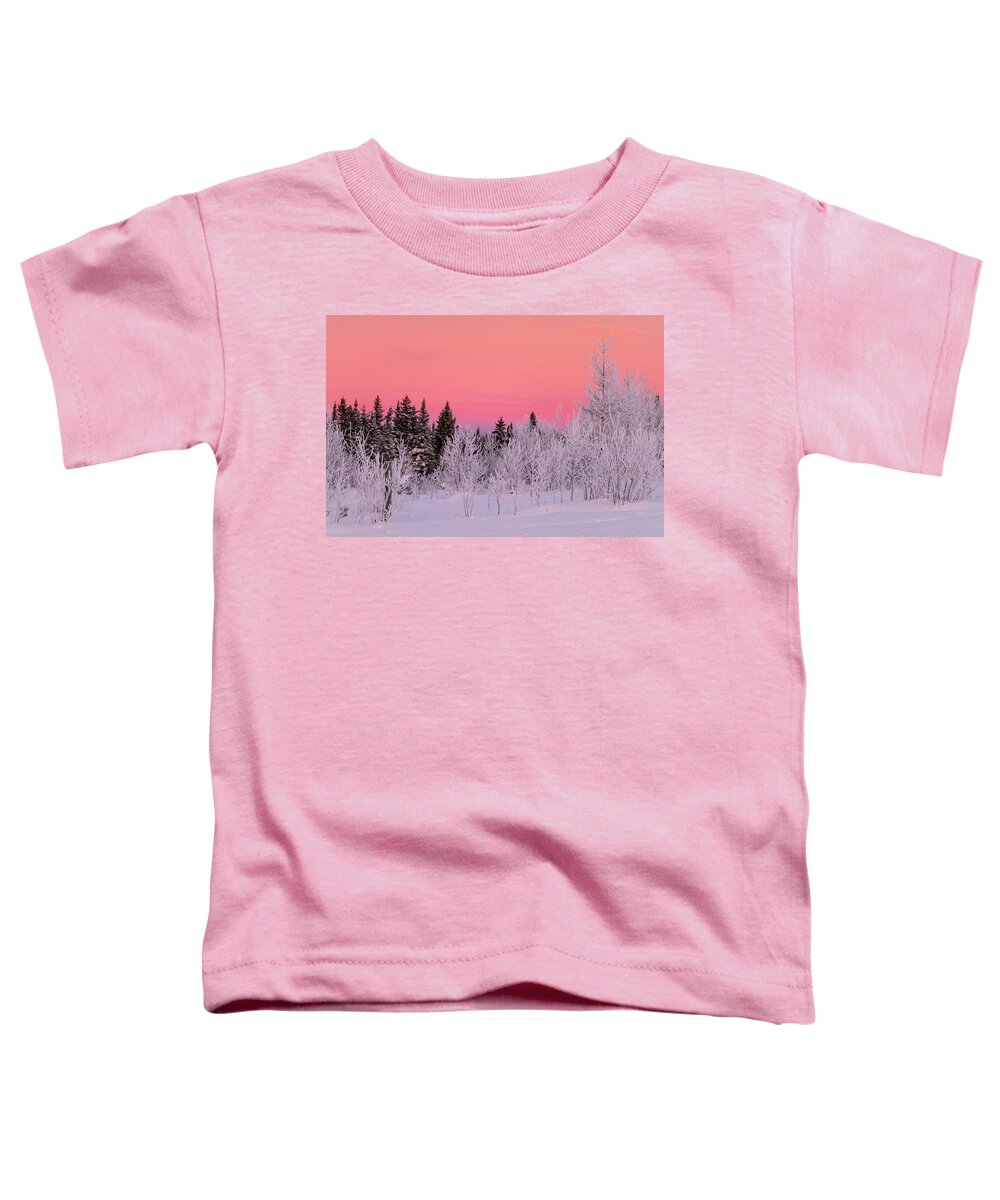 Sunrise Toddler T-Shirt featuring the photograph Cold Morning at Sentinel Rock State Park by John Rowe