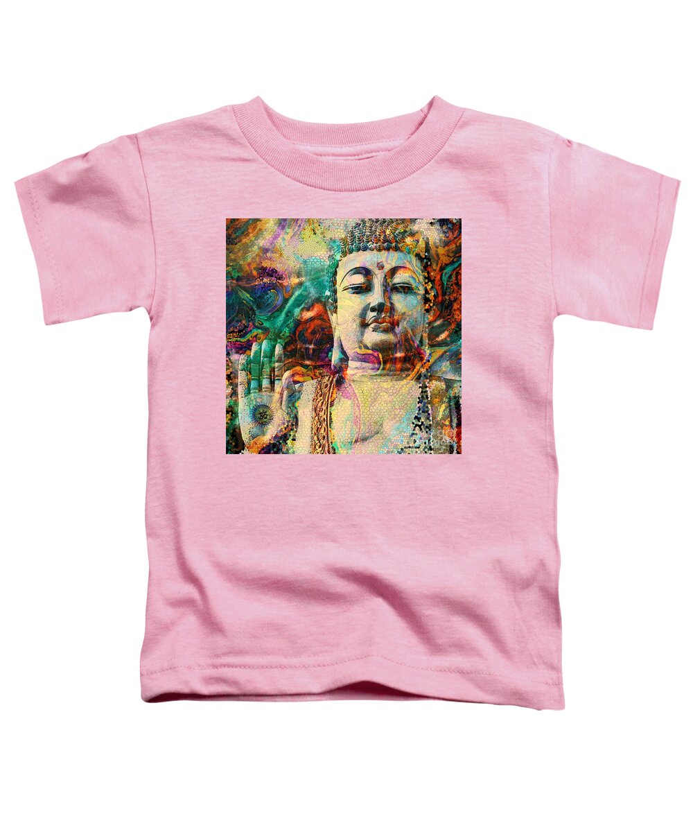 Buddha Toddler T-Shirt featuring the mixed media Connectivity of Consciousness by Christopher Beikmann