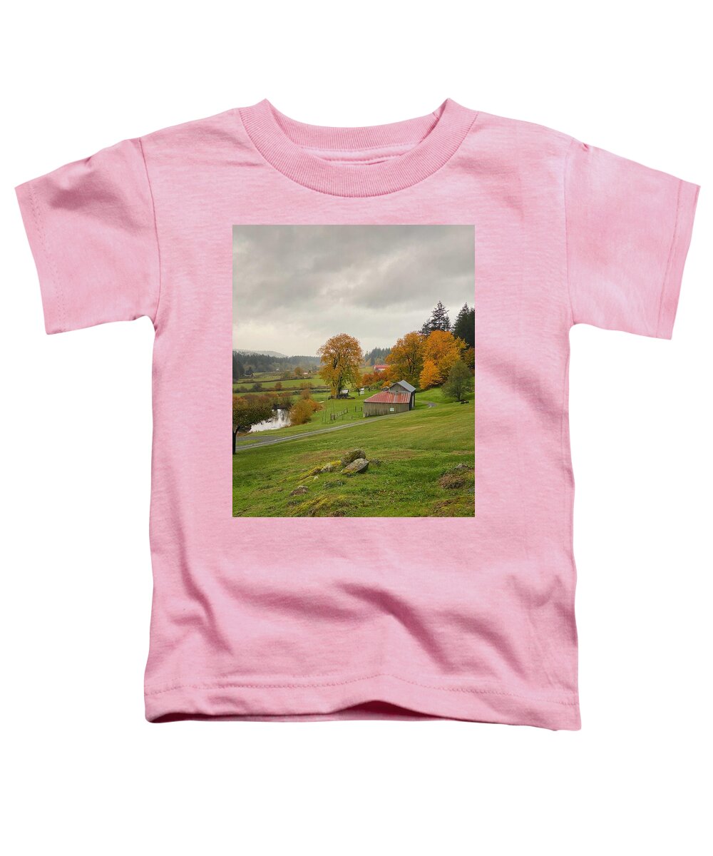 Farms Toddler T-Shirt featuring the photograph Crow Valley Farming by Jerry Abbott