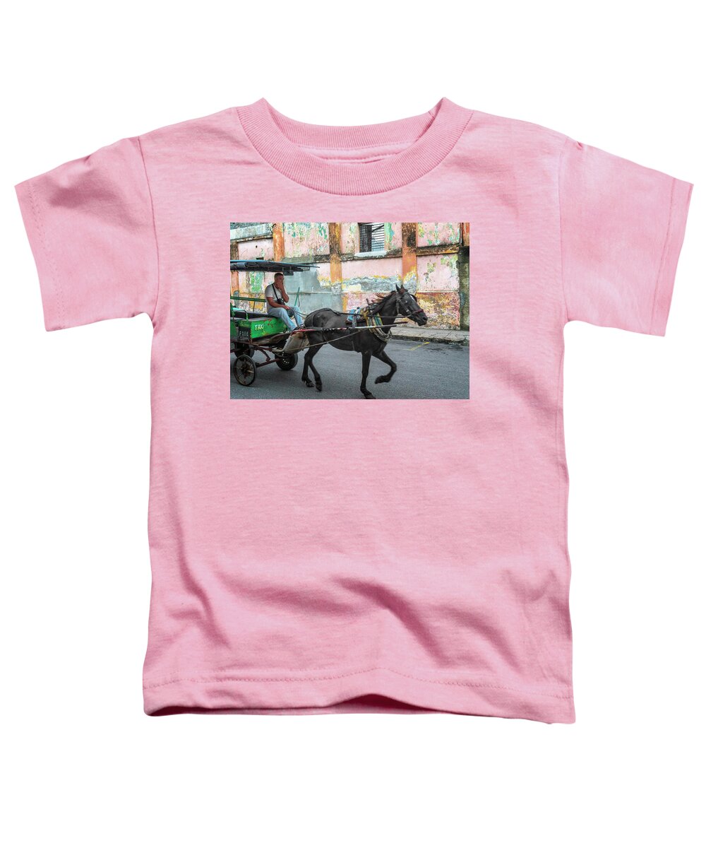 Havana Cuba Toddler T-Shirt featuring the photograph Cuban Taxi by Tom Singleton