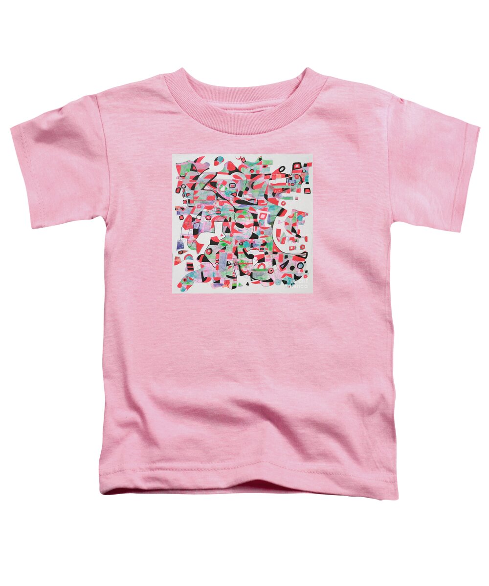 Subtraction Abstract Toddler T-Shirt featuring the painting Delta by Jean Clarke